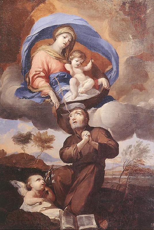 PUGET, Pierre Virgin Giving the Scapular to St Simon Stock sg France oil painting art